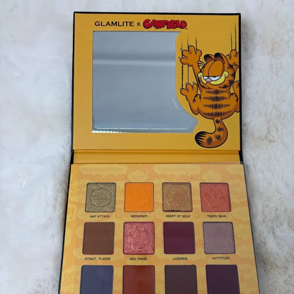 Glamlite x Garfield 12 Shade Eyeshadow Palette NIB Orange Warm Neutral Aesthetic